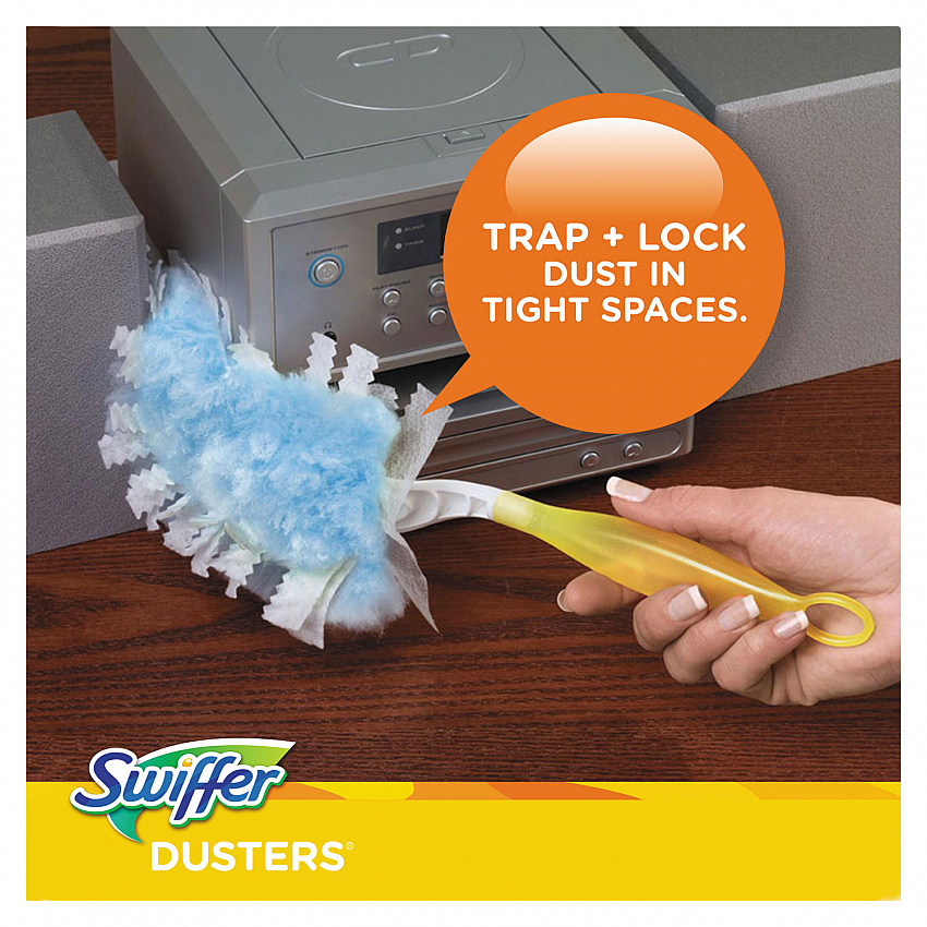 Dusters Refill, DustLock Fiber, Lavender Vanilla Scent, Light Blue, 10/Box, 4 Boxes/Carton (21461CT)