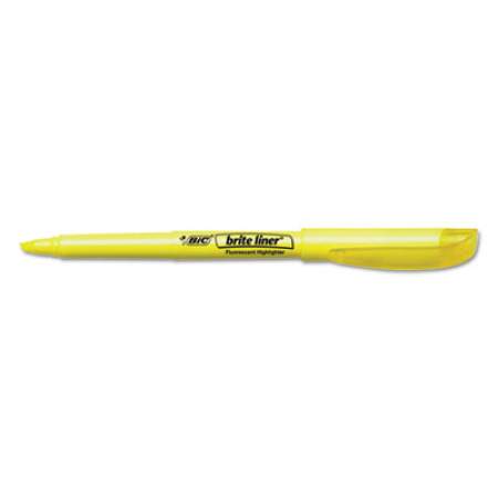 BIC Brite Liner Highlighter Value Pack, Yellow Ink, Chisel Tip, Yellow/Black Barrel, 24/Pack (BL241YW)
