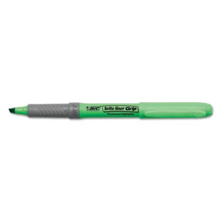 BIC Brite Liner Grip Pocket Highlighter, Assorted Ink Colors, Chisel Tip, Assorted Barrel Colors, 5/Set (GBLP51ASST)