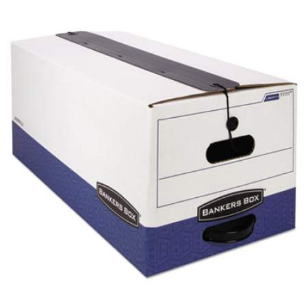 Bankers Box LIBERTY Plus Heavy-Duty Strength Storage Boxes, Letter Files, 12.25" x 24.13" x 10.75", White/Blue, 12/Carton (11111)