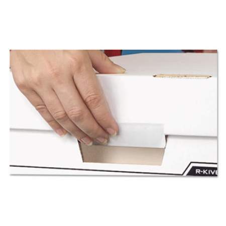 Bankers Box BINDERBOX Storage Boxes, Letter Files, 13.13" x 20.13" x 12.38", White/Blue, 12/Carton (0073301)