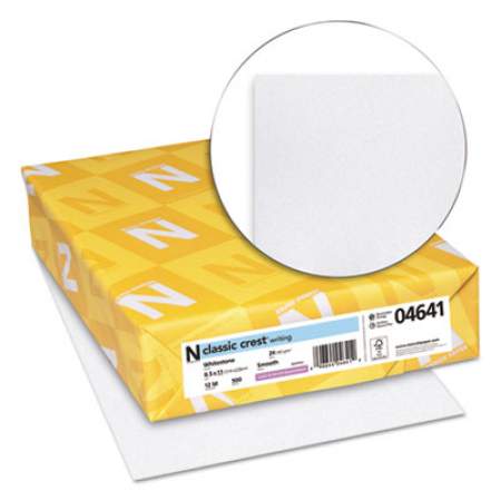 Neenah Paper CLASSIC CREST Stationery Writing Paper, 24 lb, 8.5 x 11, Whitestone, 500/Ream (04641)