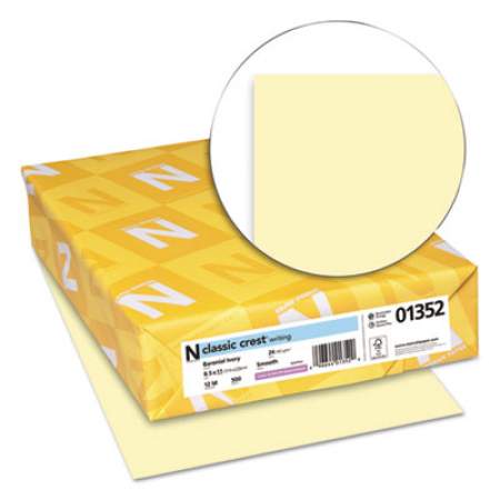 Neenah Paper CLASSIC CREST Stationery, 24 lb, 8.5 x 11, Baronial Ivory, 500/Ream (01352)