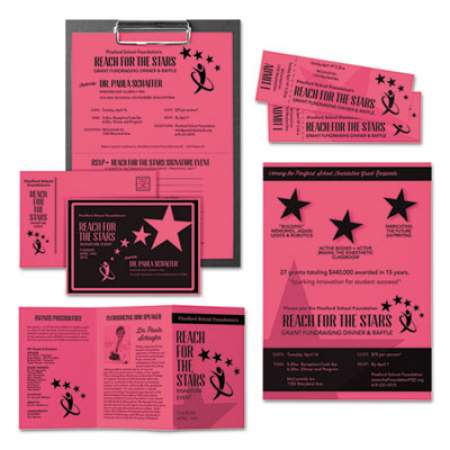 Astrobrights Color Cardstock, 65 lb, 8.5 x 11, Plasma Pink, 250/Pack (22129)
