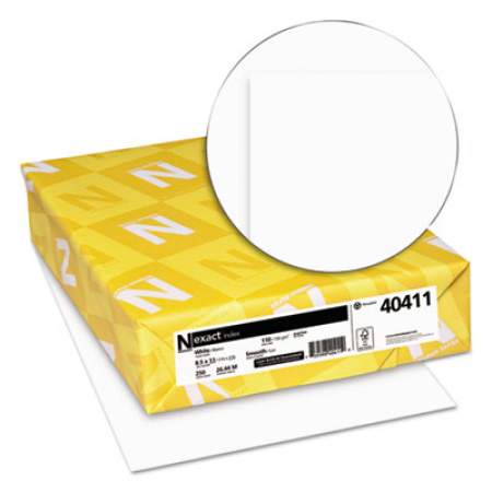 Neenah Paper Exact Index Card Stock, 94 Bright, 110 lb, 8.5 x 11, White, 250/Pack (40411)