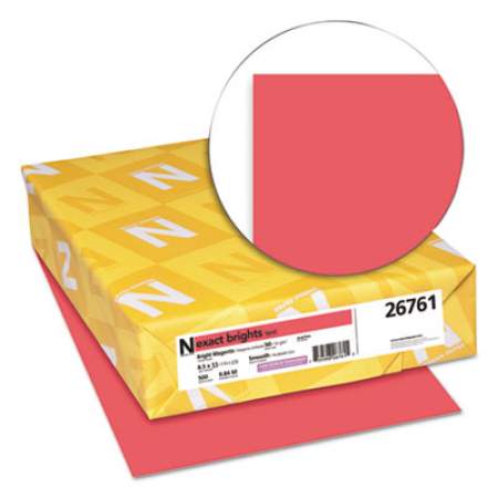 Neenah Paper Exact Brights Paper, 20lb, 8.5 x 11, Bright Magenta, 500/Ream (26761)