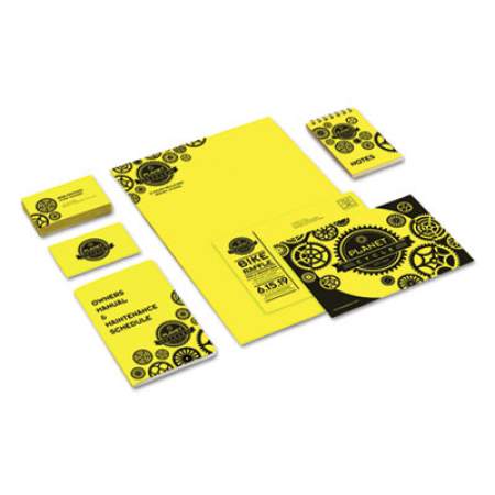 Astrobrights Color Cardstock, 65 lb, 8.5 x 11, Lift-Off Lemon, 250/Pack (21021)