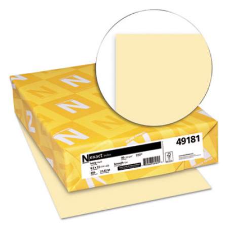 Neenah Paper Exact Index Card Stock, 90 lb, 8.5 x 11, Ivory, 250/Pack (49181)