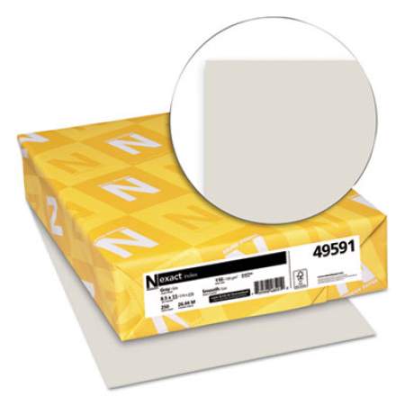 Neenah Paper Exact Index Card Stock, 110 lb, 8.5 x 11, Gray, 250/Pack (49591)