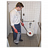 Ergo Toilet Bowl Brush Complete: Wand, Brush Holder and Two Heads, Gray (BBWHR)