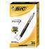 BIC Velocity Easy Glide Ballpoint Pen Value Pack, Retractable, Medium 1 mm, Black Ink, Black Barrel, 36/Pack (VLG361BK)