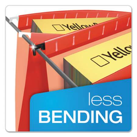 Pendaflex SureHook Hanging Folders, Letter Size, 1/5-Cut Tab, Red, 20/Box (615215RED)