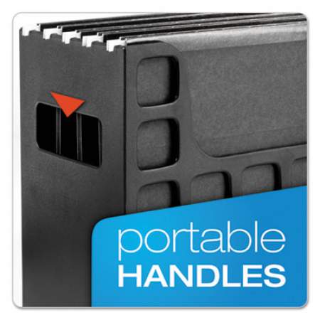 Pendaflex Desktop File With Hanging Folders, Letter Size, 6" Long, Black (23013)