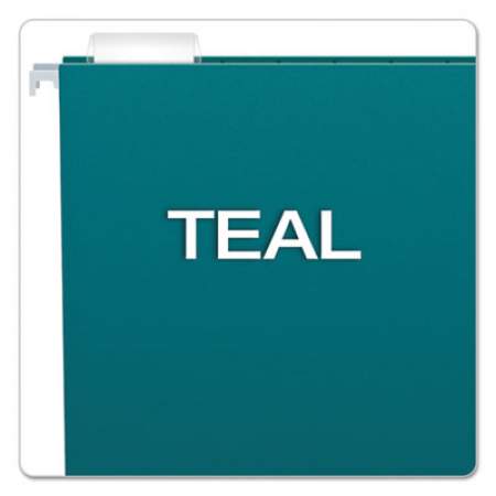 Pendaflex Colored Hanging Folders, Letter Size, 1/5-Cut Tab, Teal, 25/Box (81614)