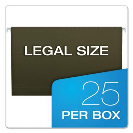 Pendaflex Standard Green Hanging Folders, Legal Size, Straight Tab, Standard Green, 25/Box (81620)