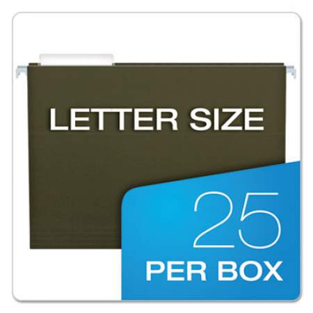 Pendaflex Standard Green Hanging Folders, Letter Size, 1/3-Cut Tab, Standard Green, 25/Box (81601)