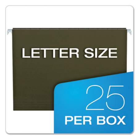 Pendaflex Standard Green Hanging Folders, Letter Size, Straight Tab, Standard Green, 25/Box (81600)
