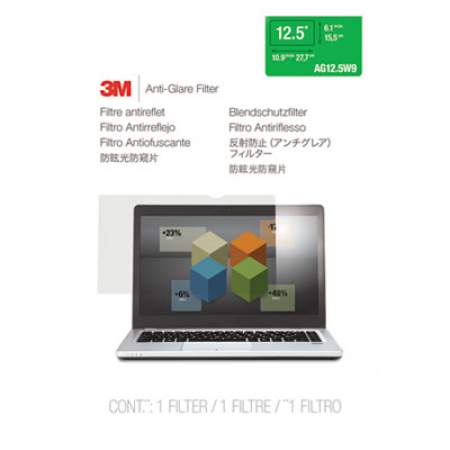 3M Antiglare Frameless Filter for 12.5" Widescreen Laptop, 16:9 Aspect Ratio (AG125W9)