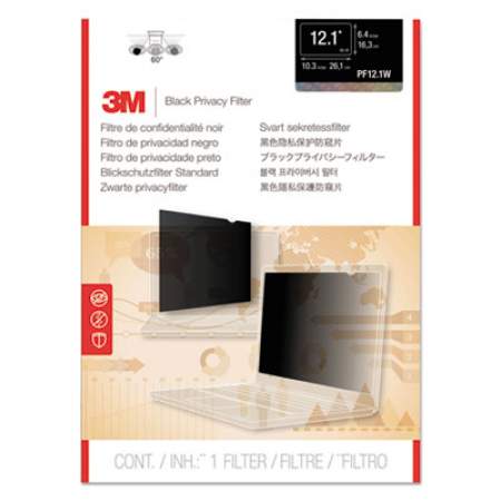 3M FRAMELESS BLACKOUT PRIVACY FILTER FOR 12.1" WIDESCREEN LAPTOP, 16:10 ASPECT RATIO (PF121W1B)