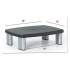 3M Adjustable Height Monitor Stand, 15" x 12" x 2.63" to 5.78", Black/Silver, Supports 80 lbs (MS80B)