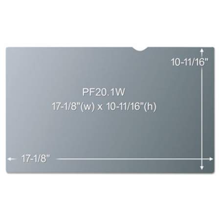 3M Frameless Blackout Privacy Filter for 20.1" Widescreen Monitor, 16:10 Aspect Ratio (PF201WB)