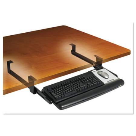 3M Adjustable Under Desk Keyboard Drawer, 27.3w x 16.8d, Black (KD90)