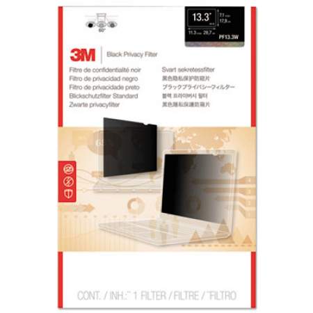 3M FRAMELESS BLACKOUT PRIVACY FILTER FOR 13.3" WIDESCREEN LAPTOP, 16:10 ASPECT RATIO (PF133W1B)