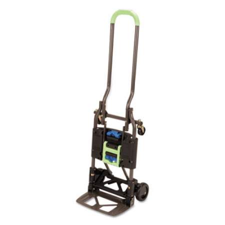 COSCO 2-in-1 Multi-Position Hand Truck and Cart, 16.63 x 12.75 x 49.25, Blue/Green (12222PBG1E)
