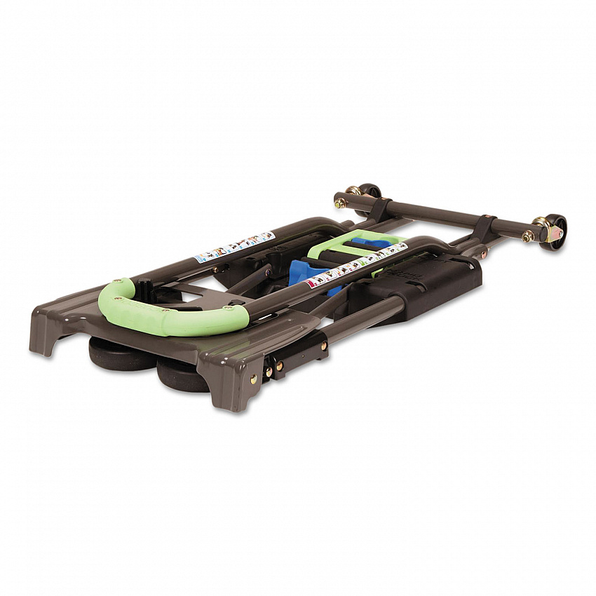 2-in-1 Multi-Position Hand Truck and Cart, 300 lbs, 16.63 x 12.75 x 49.25, Black/Blue/Green (12222PBG1E)