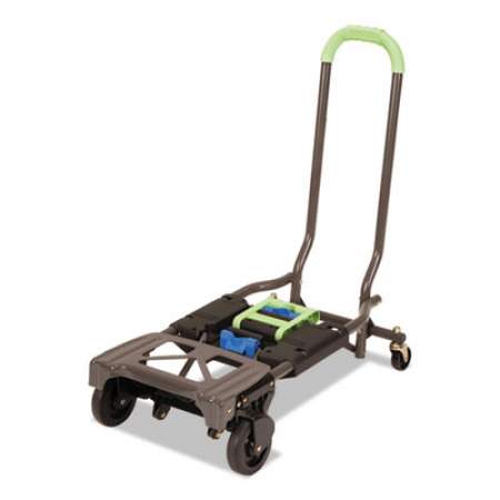 COSCO 2-in-1 Multi-Position Hand Truck and Cart, 16.63 x 12.75 x 49.25, Blue/Green (12222PBG1E)