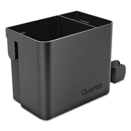 Quartet Prestige 2 Connects Accessory Storage Cup, 2-Comp, 5 x 3 x 4, Plastic, Black (85374)