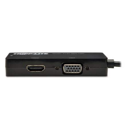 Tripp Lite Keyspan Mini DisplayPort to VGA/DVI/HDMI All-in-One Adapter/Converter, Thunderbolt 1 and 2, 6" (P13706NHDV)