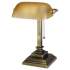 Alera Traditional Banker's Lamp with USB, 10"w x 10"d x 15"h, Antique Brass (LMP517AB)