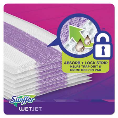 Swiffer WetJet System Refill Cloths, 11.3" x 5.4", White, 24/Box, 4/Cart (08443CT)