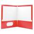 Universal Laminated Two-Pocket Folder, Cardboard Paper, 100-Sheet Capacity, 11 x 8.5, Red, 25/Box (56420)