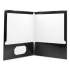 Universal Laminated Two-Pocket Folder, Cardboard Paper, 100-Sheet Capacity, 11 x 8.5, Black, 25/Box (56416)