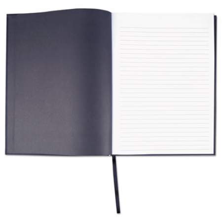 Universal Casebound Hardcover Notebook, 1 Subject, Wide/Legal Rule, Black Cover, 10.25 x 7.63, 150 Sheets (66353)