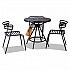 CoGo Steel Outdoor/Indoor Stacking Chair, Supports Up to 250 lb, 17
