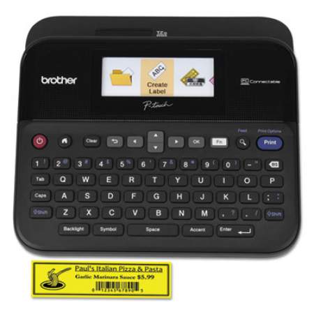 Brother P-Touch PT-D600VP PC-Connectable Label Maker with Color Display and Carry Case, 30 mm/s Print Speed, 8 x 7.63 x 3.38