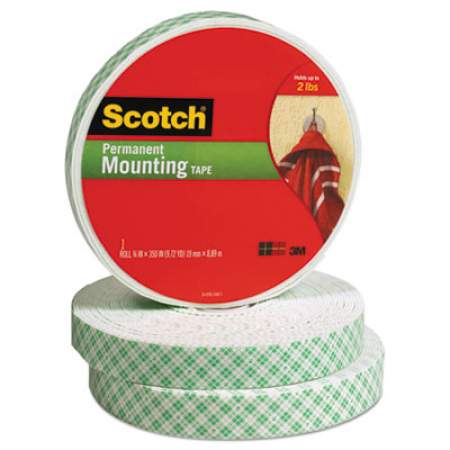Scotch Permanent High-Density Foam Mounting Tape, Holds Up to 2 lbs, 0.75 x 350, White (110LONG)