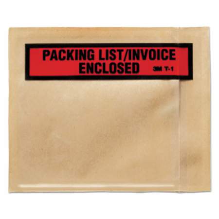 3M Top Print Self-Adhesive Packing List Envelope, 4.5 x 5.5, Clear, 1,000/Box (T11000)