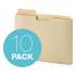 Pendaflex File Folder Pocket, 0.75" Expansion, Letter Size, Manila, 10/Pack (FP153L10)