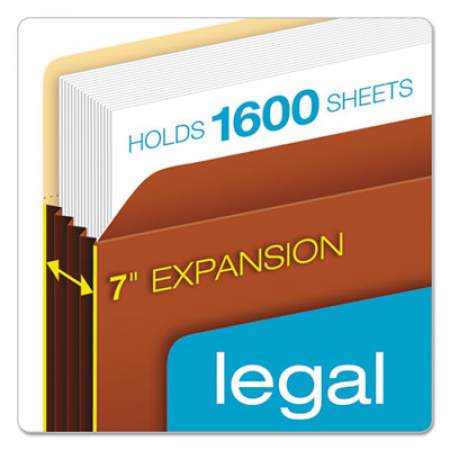 Pendaflex Heavy-Duty File Pockets, 7" Expansion, Legal Size, Redrope, 5/Box (15446HD)