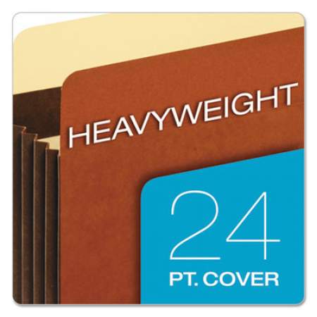 Pendaflex Heavy-Duty File Pockets, 3.5" Expansion, Letter Size, Redrope, 25/Box (C1524EHD)