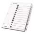 Cardinal OneStep Printable Table of Contents and Dividers, 12-Tab, 1 to 12, 11 x 8.5, White, 1 Set (61213)