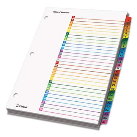 Cardinal OneStep Printable Table of Contents and Dividers, 31-Tab, 1 to 31, 11 x 8.5, White, 1 Set (60118)