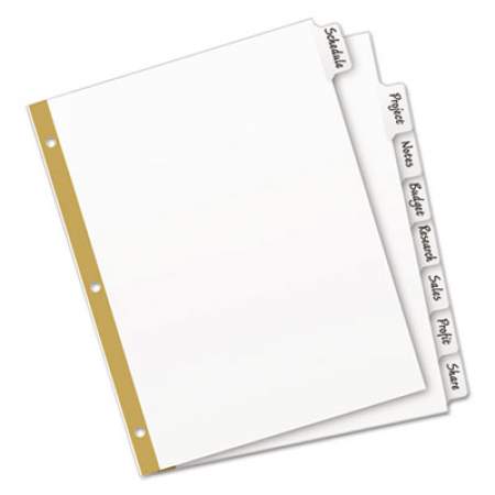 Avery Write and Erase Big Tab Paper Dividers, 8-Tab, White, Letter (23078)
