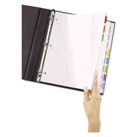 Avery Clear Easy View Plastic Dividers with Multicolored Tabs and Sheet Protector, 8-Tab, 11 x 8.5, Clear, 1 Set (16741)