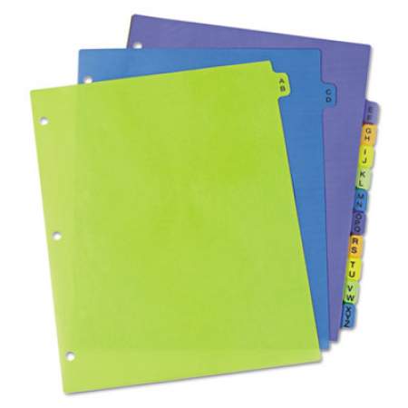 Avery Durable Preprinted Plastic Tab Dividers, 12-Tab, A to Z, 11 x 8.5, Assorted, 1 Set (11330)