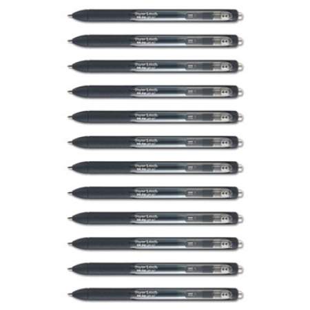 Paper Mate InkJoy Gel Pen, Retractable, Medium 0.7 mm, Black Ink, Black Barrel, Dozen (1951719)